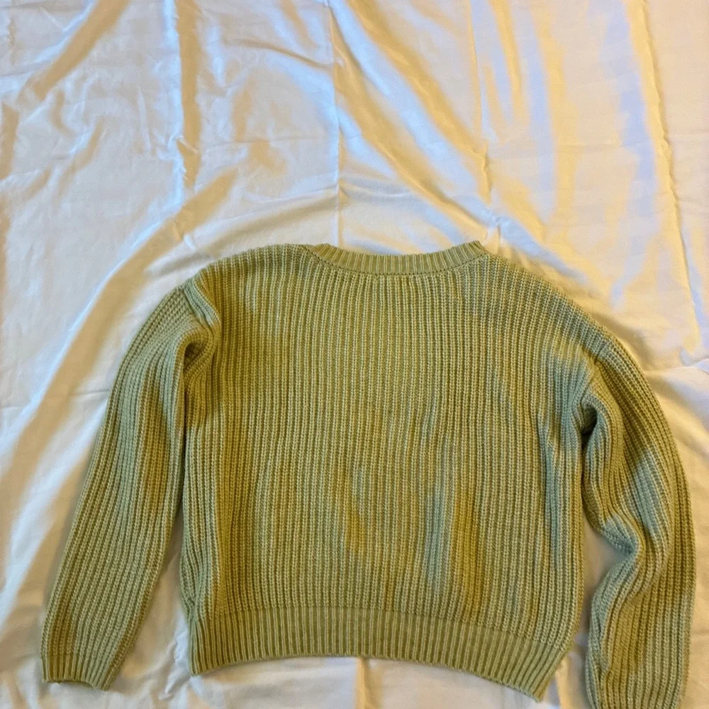 Copper Key Girl’s Cable Knit Sweater - Olive Green - Picture 5 of 5